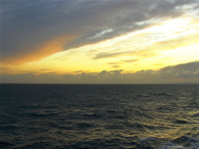 SUNSET OVER THE ENGLISH CHANNEL