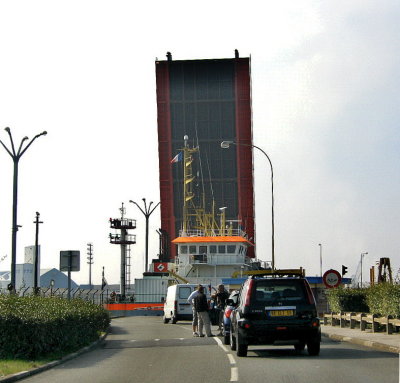 SHIP PASSING THROUGH  ROAD BRIDGE