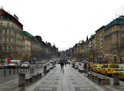 VIEW NORTH ON WENCESLAUS SQUARE