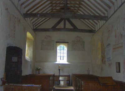 CHURCH CEILING, NAVE  & FONT