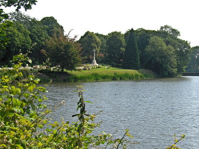  VIEW OF RAMPARTS CEMETERY ACROSS THE MOAT