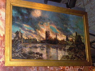 'YPRES IN FLAMES'  PAINTING