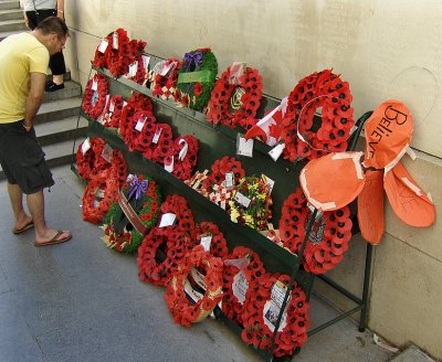 DISPLAY OF WREATHS