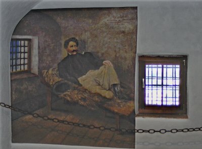 CELL WALL PAINTING OF A PREVIOUS INMATE