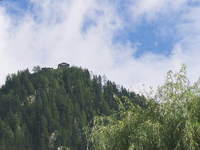 BUILDINGS HIGH ON THE CLIFF EDGE