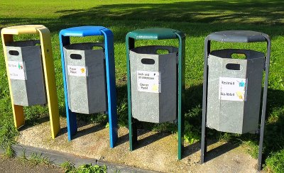 PARK RECYCLING LITTER  BINS