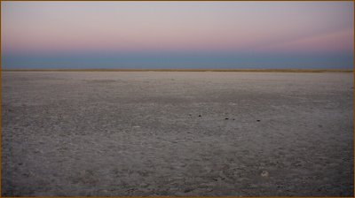 Another incredible deserted landscape in the Makgadikgadi Salt Pans.