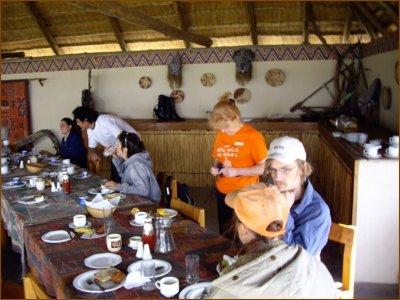 Our last day in Maun camp we had a fantastic breakfast buffet.