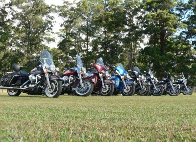 All the bikes lined up.