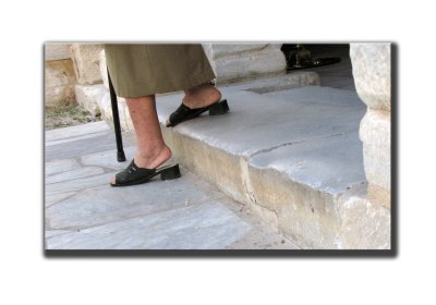Seuil de l'glise Panagia Ekatontapyliani1,  Paros,  Grce
