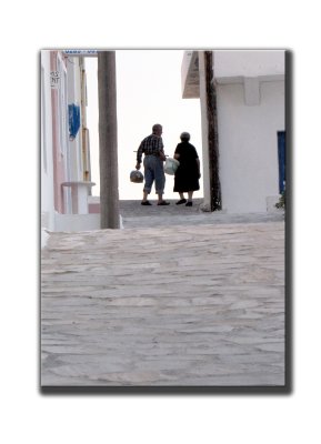 Couple Apolonas île de Naxos Cyclades Grèce 2009