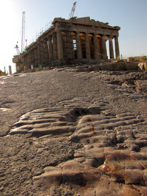 Chemin vers l'acropole, Athenes, Grèce 2009