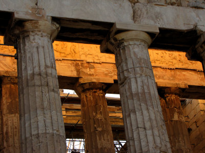 Frises de l'acropole, Athènes, Grèce 2009