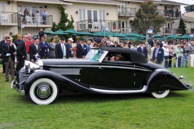 1935 Hispano-Suiza K6 Brandone Cabriolet, owned by Sam and Emily Mann, finalist for Best of Show award (st)