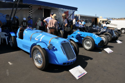 1946 Delage D6, foreground, and 1950 Talbot T26C