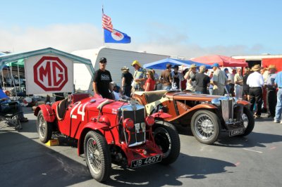 1934 MG-NE, foreground, and 1948 MG-TC