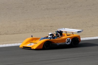 1970 McLaren M8C driven by Jay Esterer, who finished second after leading all but the final lap