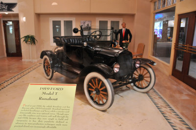 1919 Ford Model T Runabout (photographed through showroom window)