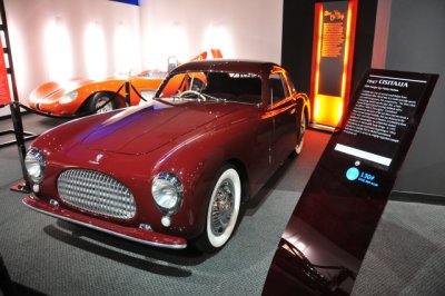 1947 Cisitalia 202 Coupe by Pinin Farina (became a one-word name in 1961). The Museum of Modern Art in N.Y. also has a  202.