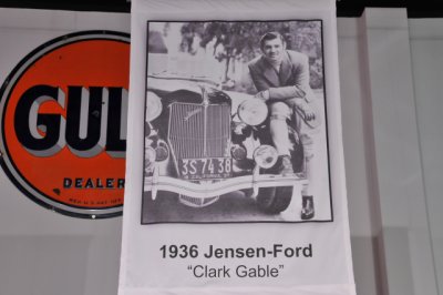 Clark Gable posed with 1936 Jensen-Ford that he tried to buy