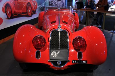 Ralph Lauren's 1938 Alfa Romeo 8C 2900B, shown at the Rolex Moments in Time exhibit at the 2008 Monterey Historic Races.