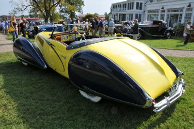 1938 Talbot Lago T150-C Cabriolet by Figoni & Falasch, at the 2008 St. Michaels Concours d'Elegance on Maryland's Eastern Shore.