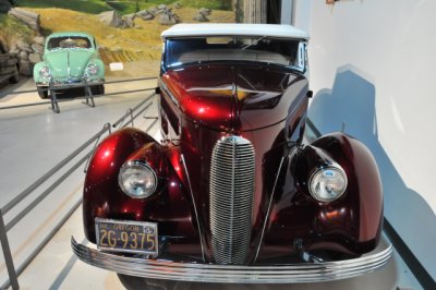 1936 Ford Dreamboat in 3Dog Garage exhibit at the Antique Automobile Club of America Museum in Hershey, Pennsylvania.