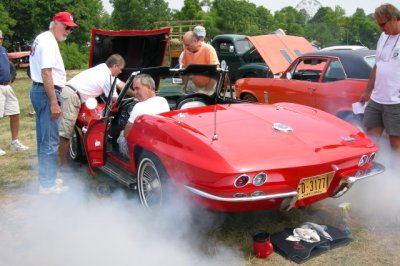 1966 Chevrolet Corvette Sting Ray with 427 c.i.d. V8 in AACA car show at 2007 Howard County Fair in Maryland.