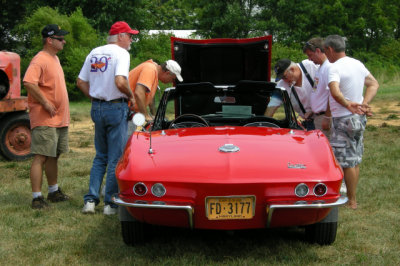 1966 Chevrolet Corvette Sting Ray with 427 c.i.d. V8 in AACA car show at 2007 Howard County Fair in Maryland.