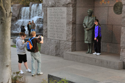 Honoring first lady Eleanor Roosevelt, Roosevelt Memorial, Washington, D.C.