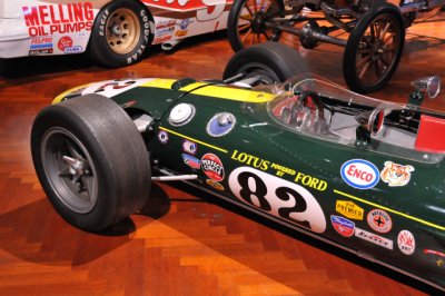 Jim Clark drove this 1965 Lotus 38 to victory in the 1965 Indianapolis 500. (Henry Ford Museum, Dearborn, Michigan)