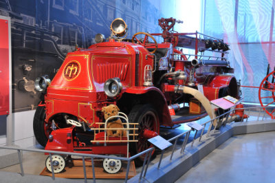 1918 Mack Model AC Fire Truck, originally used in Baltimore, on loan from Mack Truck Historical Museum.