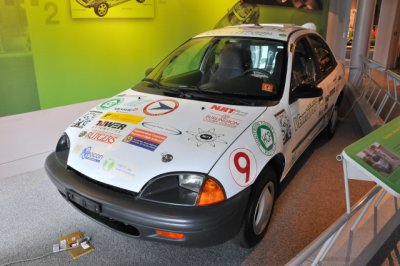 1999 New Jersey Venturer, hydrogen fuel-cell car based on the Geo Metro, on loan from Boyertown Museum of Historic Vehicles.