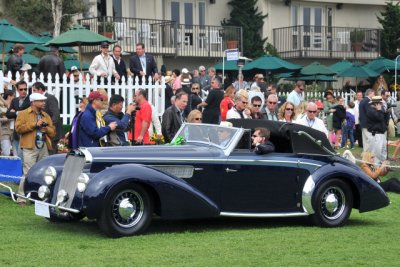 Runner-up -- 1939 Delage D8 120 Henri Chapron Cabriolet owned by Daniel Sielecki of Capital, Argentina (CR)