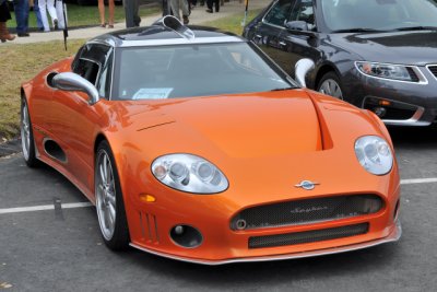 2011 Spyker C8, with 2011 Saab 9-5 beside it. (CR)