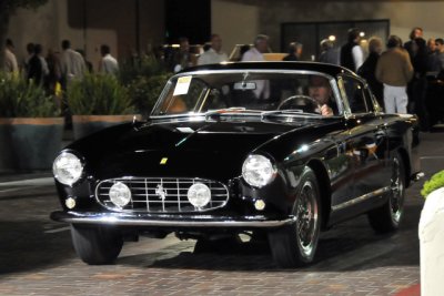 1956 Ferrari 250 GT Coupe by Boano, sold for $440,000, chassis no. 0543 GT, 240 hp at 7000 rpm, 2953 cc V12, one of 64 built