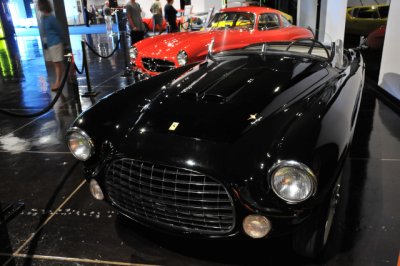 1952 Ferrari 212/225 Barchetta, believed to have inspired some features of the 1955 Thunderbird, such as the egg-crate grille