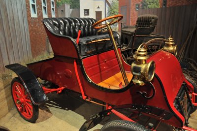 1903 Cadillac Model A Runabout, 1-cylinder 10 hp engine, 30 mph top speed, from Petersen Automotive Museum Collection