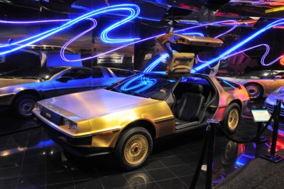 1981 DeLorean DMC 12, 7.4 miles, original condition, displayed in the lobby of a Texas bank from 1981 until 2003