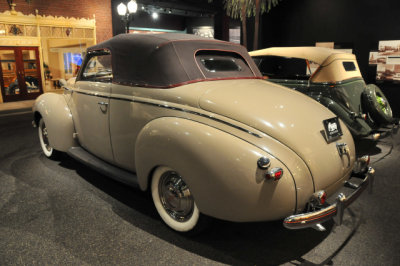1939 Mercury Convertible Coupe, with 95 hp flathead V8; 1939 was Mercury's first year