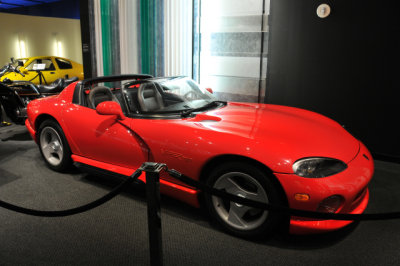 1992 Dodge Viper ... body primarily fiberglass like Corvettes because low volume didnt justify costly tooling for metal body