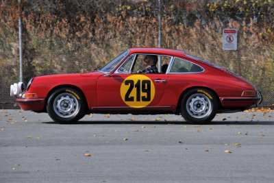 Re-creation of 1967 Monte Carlo Rally Porsche 911 being driven by owner Christopher Guido. (CR)