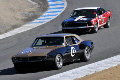 (15th) No. 13, Christi Edelbrock, Torrance, CA, 1968 Chevrolet Camaro;  (14th) No. 16, Vic Edlebrock, 1969 Ford Boss 302 Mustang
