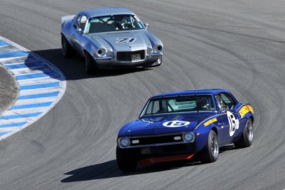 No. 16, Donald Lee, 1968 Chevrolet Camaro, and No. 71, Jeffrey H. Stout, 1970 Chevrolet Camaro