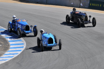 No. 139, Charlie Shalvoy, 1926 Bugatti Type 39A; No. 30, Richard Hansen, 1931 Bugatti Type 51; and unknown car (3193)