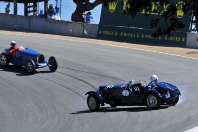 No. 36, Peter W. Mullin spins in his 1936 Bugatti Type 57SC  (3233)
