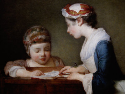 (8) Paintings by Jean Simeon Chardin (French, 1699-1779), such as The Little Schoolmistress, after 1740