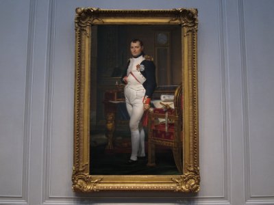 (9) Jacques-Louis David, The Emperor Napoleon in His Study at the Tuileries, 1812