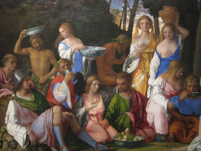 (2) Giovanni Bellini and Titian, The Feast of the Gods, 1514/1529