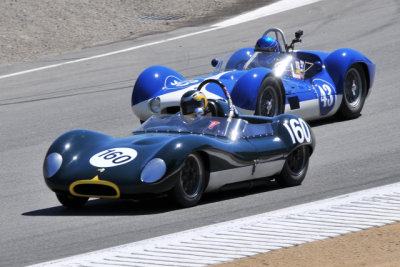 (3rd) No. 160, Edward M. Nigro, Las Vegas, NV, 1960 Lola Mk I, and (5th) No. 43, Rob Walton, AZ, 1959 Maserati T60